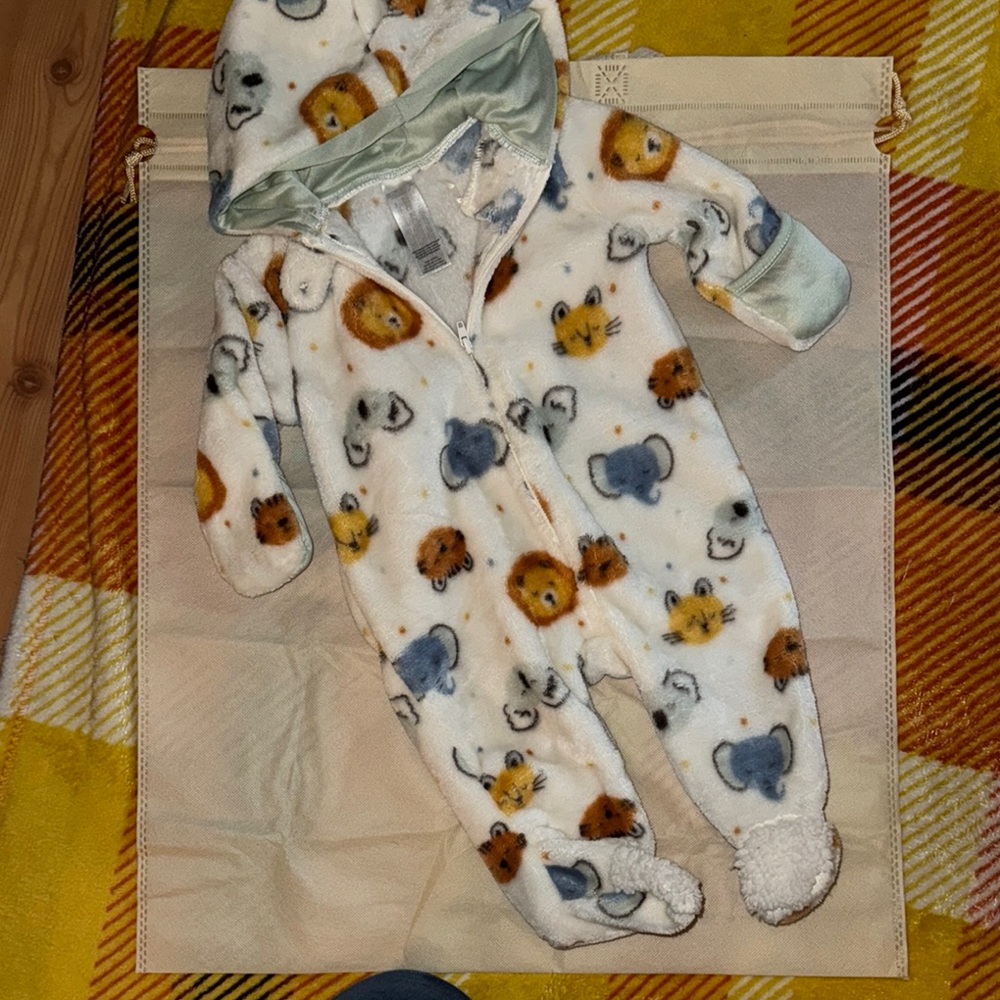 Cozy Animal Print Kids One Piece